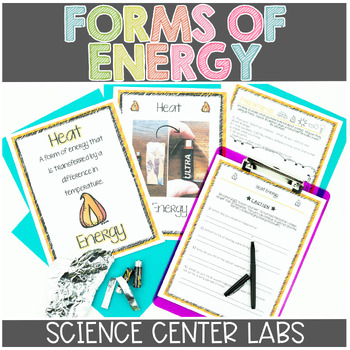 Preview of Forms of Energy Centers | Lab Stations | Worksheets