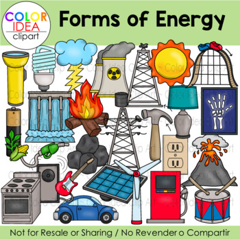 Forms Of Energy Clip Art By Color Idea Teachers Pay Teachers