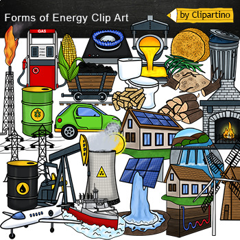 Preview of Forms of Energy Clip art / Types of Energy/ Science Clip Art/ Commercial use
