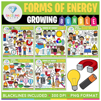 Preview of Forms of Energy Clipart Growing Bundle