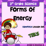 Forms of Energy Complete Lesson Set 3rd Grade (TEKS)