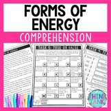 Forms of Energy Comprehension Challenge - Close Reading - 