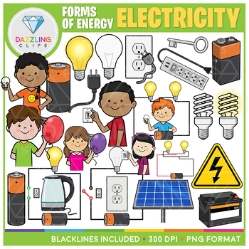 Preview of Forms of Energy: Electricity Clip Art