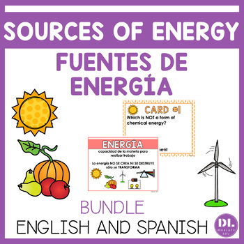 Preview of Forms of Energy | Fuentes de Energía | English and Spanish