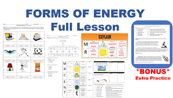 Preview of Forms of Energy FULL LESSON (TEKS 6.9C, 7.7A)