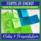Forms of Energy Activity - MELTS Foldable Differentiated N