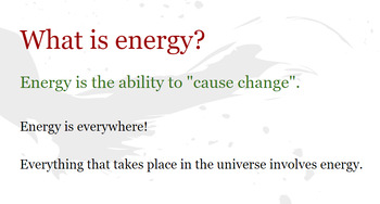 Preview of Forms of Energy Google Slides