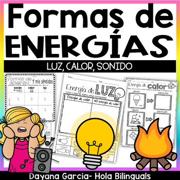 Preview of Forms of Energy (Heat, sound, light) - IN SPANISH