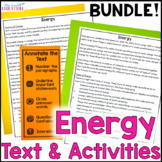 Forms of Energy Informational Text & Activities - BUNDLE -