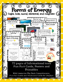 Forms of Energy Informational Texts and Printables