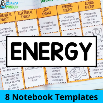 Preview of Forms of Energy Science Interactive Notebook | Worksheet Alternative Activity