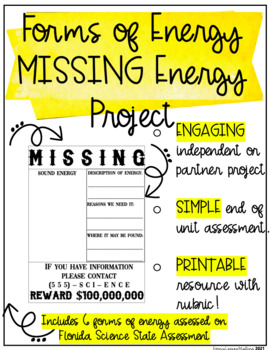 Preview of Forms of Energy Missing Poster Project