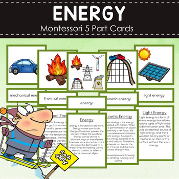 Preview of Forms of Energy Montessori Cards