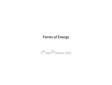 Forms of Energy PPT for 3rd-5th grader