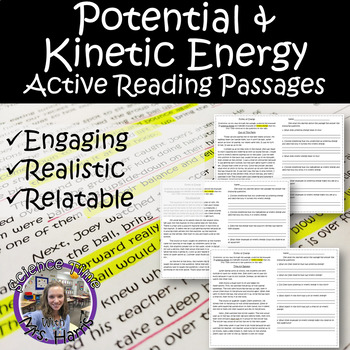 Preview of Forms of Energy (Potential and Kinetic) Active Reading Passages