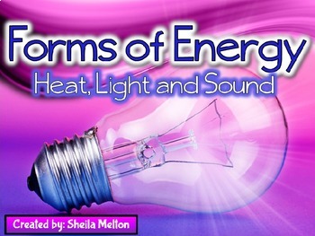 Preview of Forms of Energy PowerPoint (Heat, Light, Sound)