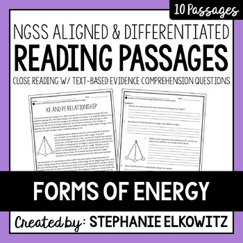 Preview of Forms of Energy Reading Passages | Printable & Digital | Immersive Reader