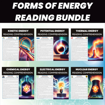 Preview of Forms of Energy Reading Passages | Types of Energy Reading Comprehension