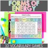 Forms of Energy Science Vocabulary Games