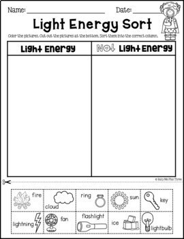 forms of energy set with heat light and sound activities grades 1 2 3