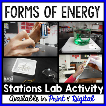 Preview of Forms of Energy Stations Lab (Print & Digital for Distance Learning)