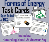 Forms of Energy Task Cards Activity: Potential, Kinetic, T