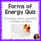 Forms of Energy Tests