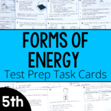 Forms of Energy Test Prep Task Cards | Printable & Digital | 4th Grade 5th Grade