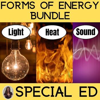 Preview of Thermal and Heat Energy, Light Energy, Sound Energy for Special Education Bundle