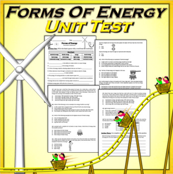 Preview of Forms of Energy Unit Assessment