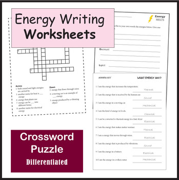 Forms of Energy Worksheets by Dr Dave's Science | TpT