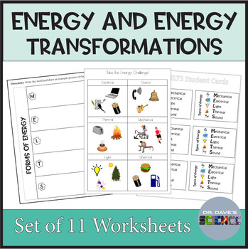 energy types worksheet