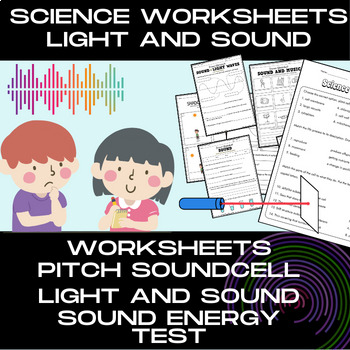 Preview of Forms of Energy Worksheets and Activities for Light, Sound