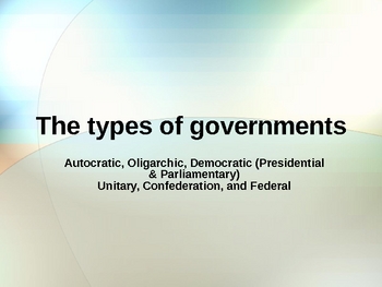 Preview of Forms of Governments