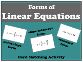 Forms of Linear Equations Matching Activity