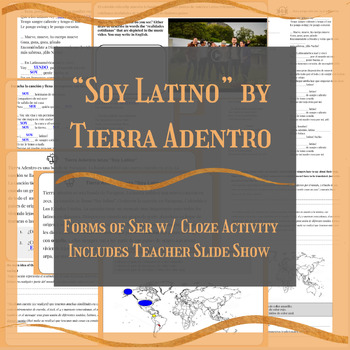 Preview of Forms of SER with "Soy latino" song by Tierra Adentro