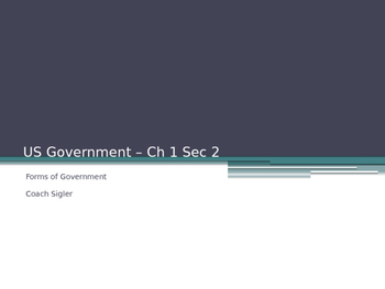 Preview of Forms of U.S. American Government - from McGruder Ch 1 Sec 2
