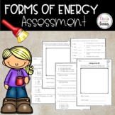 Forms of energy| Heat, Light, and Sound Assessment