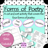Forms of poetry sort/distance learning/ google slides