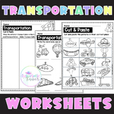 Forms of transportation worksheets / Transportation posters