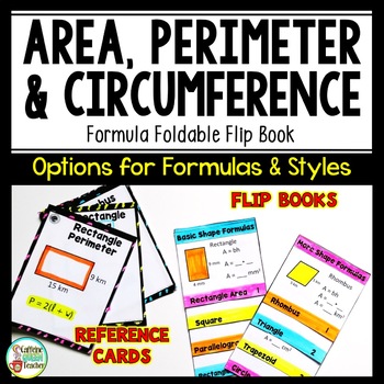 Preview of Area Perimeter Circumference Formula Reference Activity