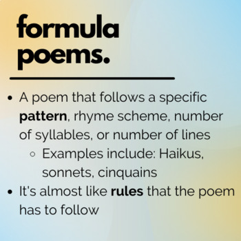 Formula Poem Graphic 