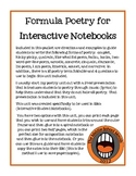 Formula Poetry Unit for Interactive Notebooks