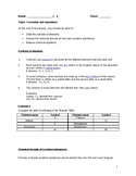 Formula and Equation Notes and Worksheet