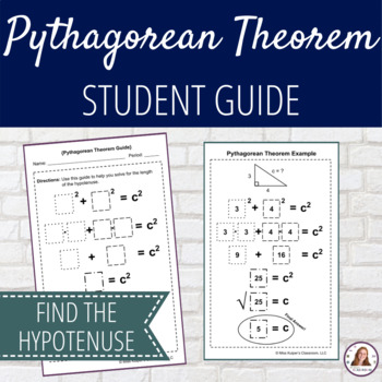 Preview of Formula for Pythagorean Theorem Worksheet