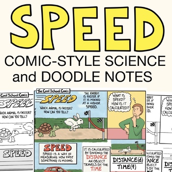 Preview of Formula for Speed - Comic-Style Science and Guided Notes Worksheet