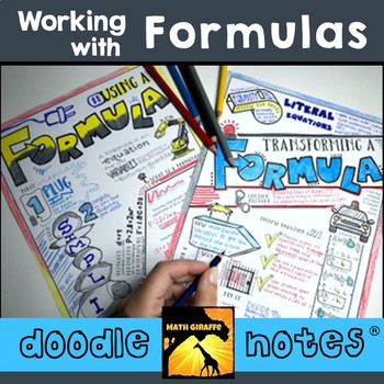 Preview of Formulas Doodle Notes