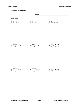 Formulas (lesson 23 Of 61) By High School Math Essentials 