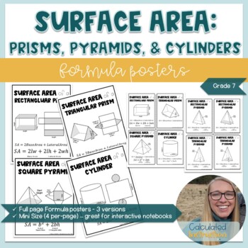 Formulas for Surface Area of a Prism and Cylinder by Calculated Instruction