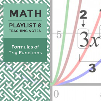 Preview of Formulas of Trig Functions - Playlist and Teaching Notes